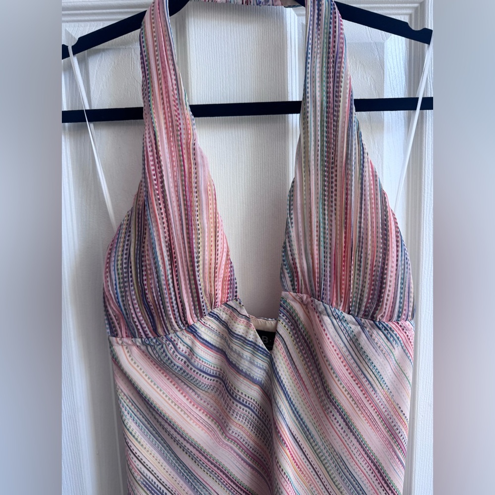 A.B.S. Allen Schwartz Multicolor Striped Deep V Halter
Dress Size 2 NWT - Picture 2 of 7